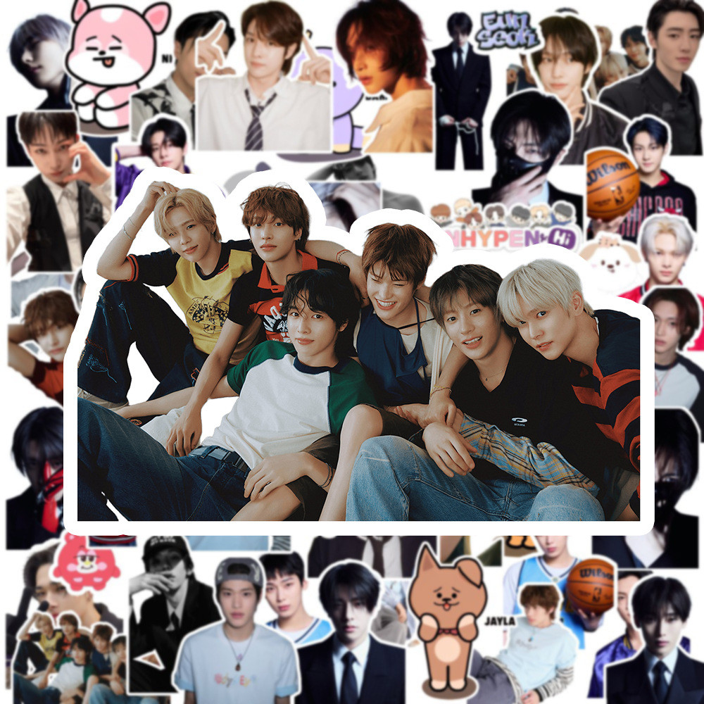 55 Cái / bộ Enhypen Sticker Enhypen Photo Sticker Nhật Ký Hành Lý Dán