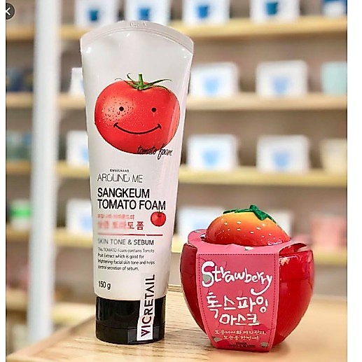 Sữa rửa mặt cà chua Welcos Around me tomato foam  150g
