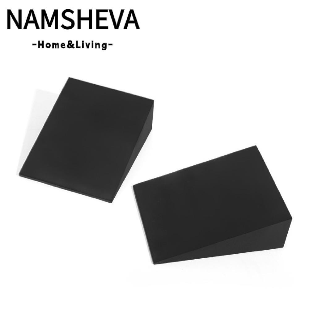NAMSHEVA 1 Cặp Yoga Wedge Blocks, EVA Black Foam Yoga Wedge, Phụ Kiện Tập Thể Dục Chống Trơn Trượt D