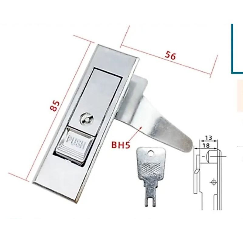 Khoá tủ điện MS603 bật trắng- Khoá tủ cứu hoả MS603 với lưỡi cong màu trắng