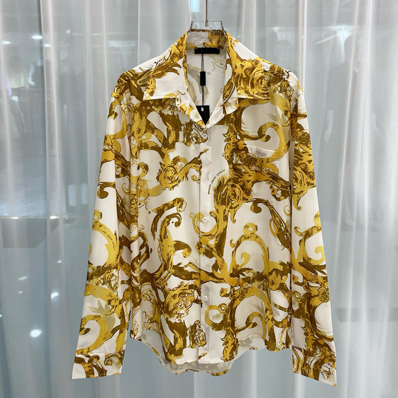 91L9 Versa*** 2025New3D Digitally Printed Youth Fashion Men's Long Sleeve Shirt for Trendy Guys