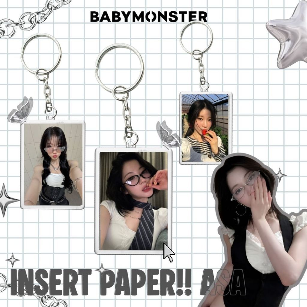 INSERT PAPER ASA ENAMI / GANTUNGAN KUNCI ASA BABY MONSTER / ASA ENAMI INSERT PAPER