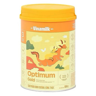 Sữa Bột Vinamilk Optimum Gold 3 Lon 850g Mẫu Mới Cho Bé 1-2 Tuổi Hỗ Trợ Tiêu Hóa