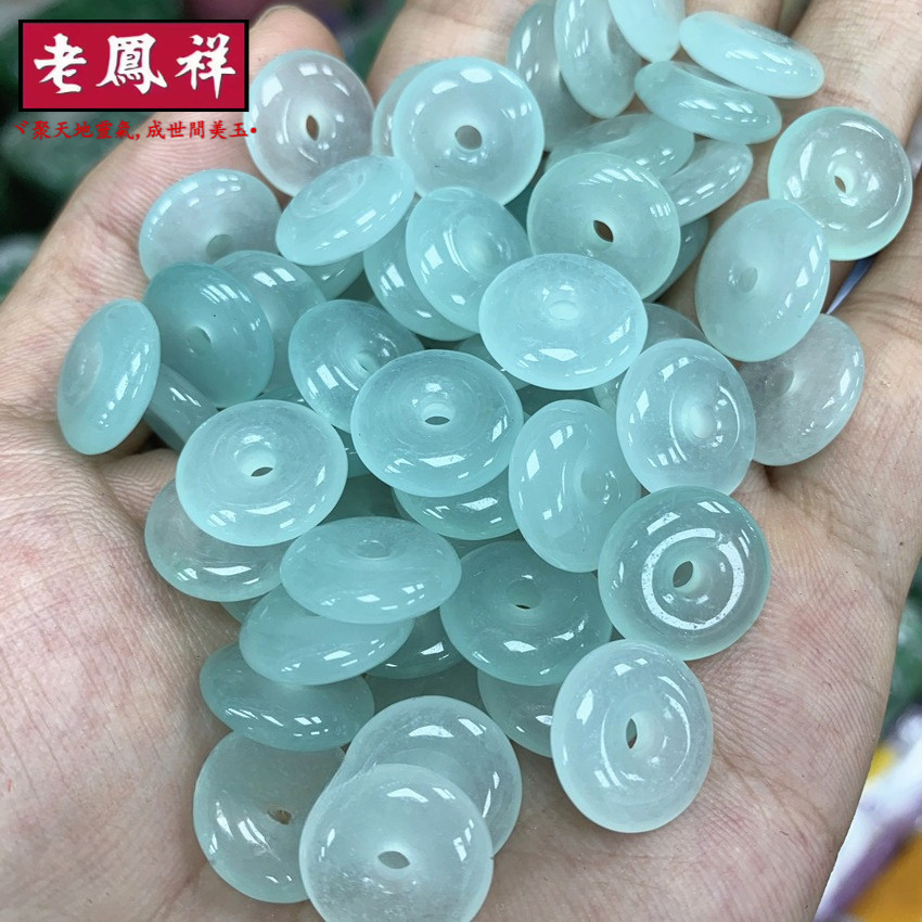 ((5 Cái) Hàng Hóa Tự Nhiên Jadeite 15 Mm Đá Thạch Anh Ngọc Nắng Màu Nước Nổi Hoa An Toàn Khóa Mặt Dây Chuyền Vòng Tay DIY Phụ Kiện