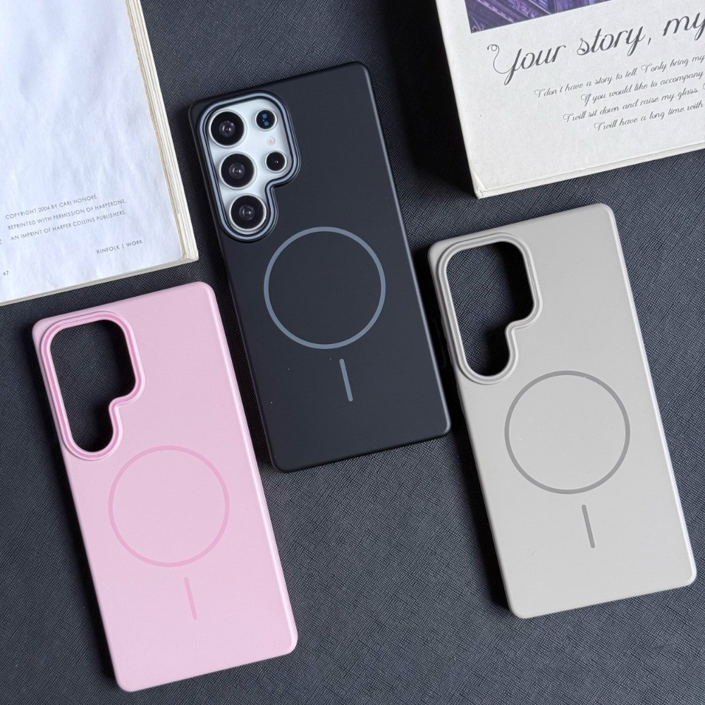 Ốp Điện Thoại Cho Samsung A07 A17 A06 A16 A26 A36 A56 F06 F36 M06 M16 M36 Vỏ Cảm Giác Da Từ Tính Siê