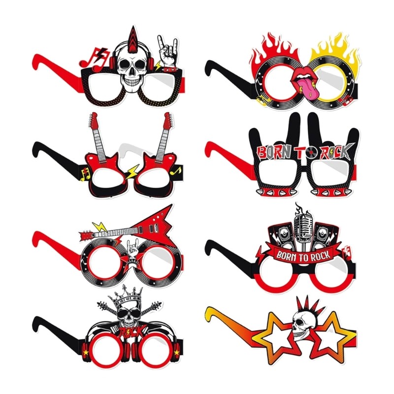 YU Paper Rock Concert Facials Trang trí Bộ đồ trang trí chủ đề tiệc âm nhạc