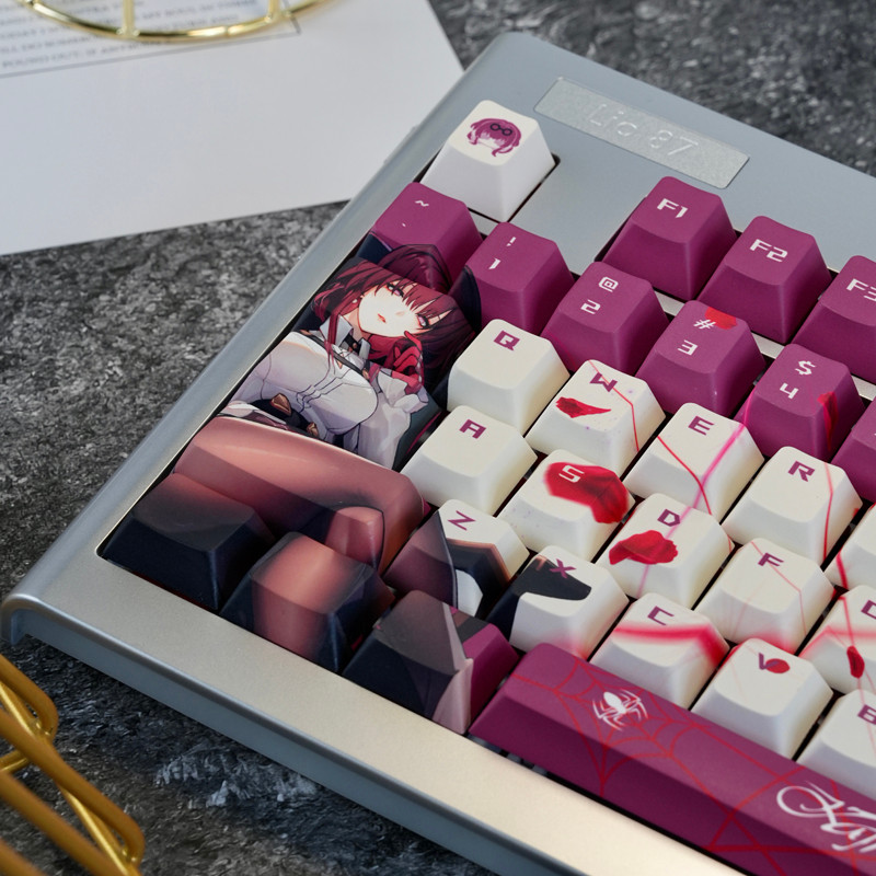 Kafka Keycap 125 Phím Keycap Set Dye Sub PBT Keycap Cherry Profile cho MX Switch Bàn phím cơ