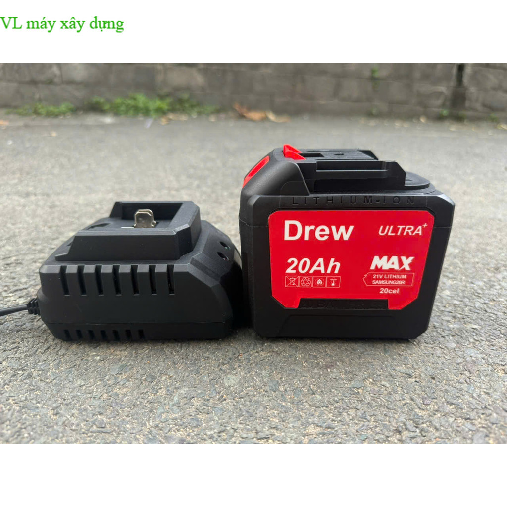 Pin 20 Cell  DREW  Plus Mạch 8 Mosfet, Chống Ngắt Tải, Vỏ  Chống Sốc Dùng Máy Khoan, Máy Bulong,
