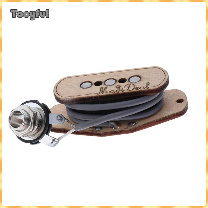 Acoustic 3 Dây Hộp Xì Gà Đàn Guitar Pickup + Đầu Vào Piezo Jack Cho Đàn Guitar Voilin