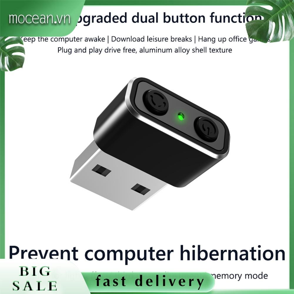 [mocean.vn] Chuột tự động Mini Jiggler Mover 3 chế độ theo dõi có thể điều chỉnh Đường cong di chuyể