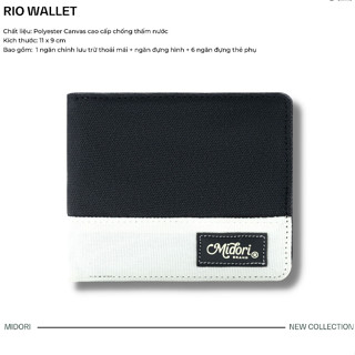 Ví Vải Ngang Nam Nữ RIO Bóp Đựng Tiền Thẻ Nhiều Ngăn Polyester Nhỏ Gọn | Midori For Man