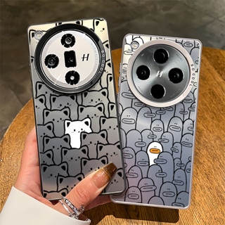  Dành Cho Oppo Find X8 Ultra X8 Pro X8S + Độc Đáo Vịt Mèo Micro Matte Laser Ốp Lưng Điện Thoại Reno 14 Pro   Reno 13 Chống Sốc Oppo Cover 