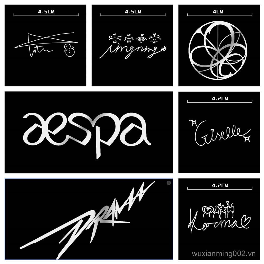 Aespa Sticker Máy tính Tai nghe Trang trí Nhãn dán Liu Zhimin Ningyi Zhuomei Nei Yongzhili UNXJ