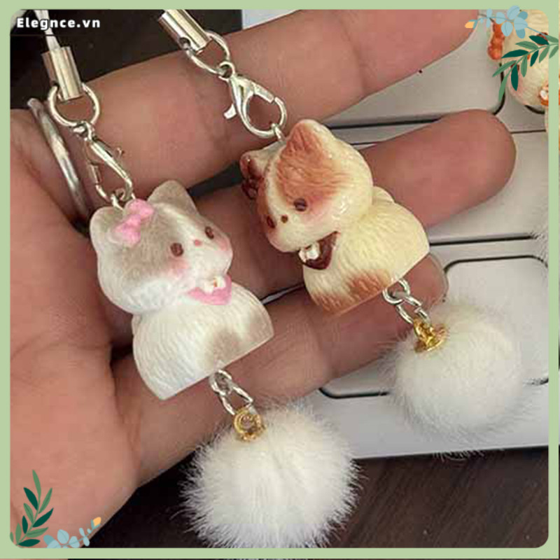 【Elevn】Mặt dây chuyền hình mèo Xiêm 3D hoạt hình dễ thương cho bé gái Dây đeo điện thoại hình trái tim bằng | BigBuy360 - bigbuy360.vn