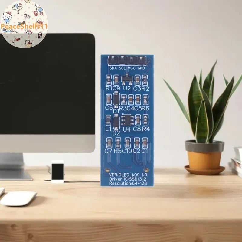 PeaceShells 1.09 Inch OLED Mô-đun hiển thị 128x64 SSD1312 I2C Giao diện 4 chân cho Arduino Raspberry