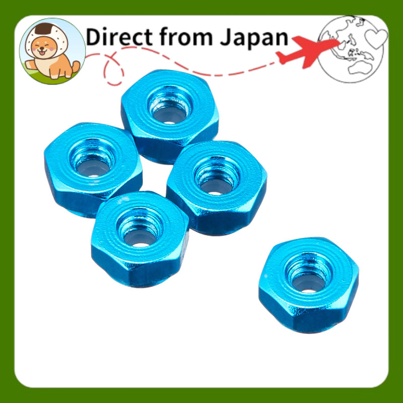 Tamiya Mini 4WD Upgrade Parts No.500 2mm Aluminum Lock Nut (Blue, 5 pcs) 15500[Direct from Japan]