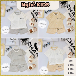  Bộ Cộc Tay Cho Bé Sơ Sinh Bé Trai Bé Gái - Bộ Cộc Tay Khuy Thẳng Minky Mom Cho Bé Sơ Sinh Đến Dưới 9kg  Nghekids  