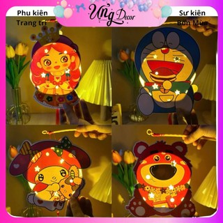 Lồng đèn giấy  set 5 cái nhiều mẫu mix cầm tay trang trí trung thu