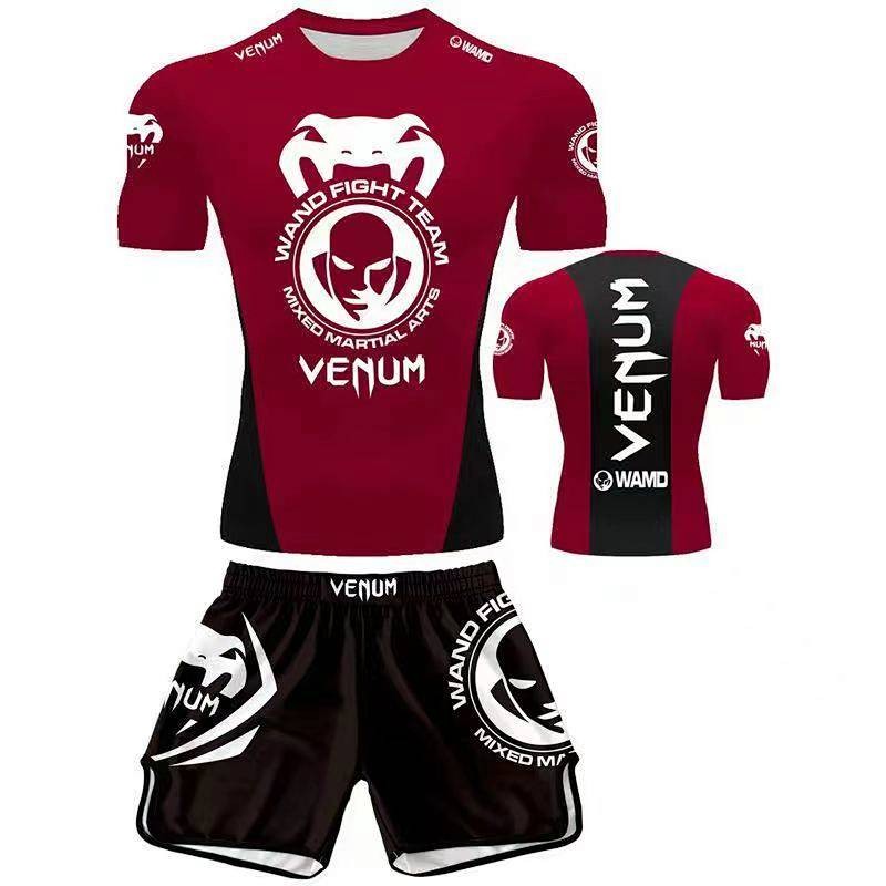 Venom Sanda Training Wear Quick-Drying Fighting Tights Boxing Fitness Exercise Boxing Clothes Suit v