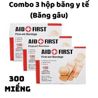  Combo 3 hộp băng y tế  băng gâu  300 miếng đủ kícḣ thước Băng dính cá nhân chống thấm chống nước bảo vệ vết thương98bg 