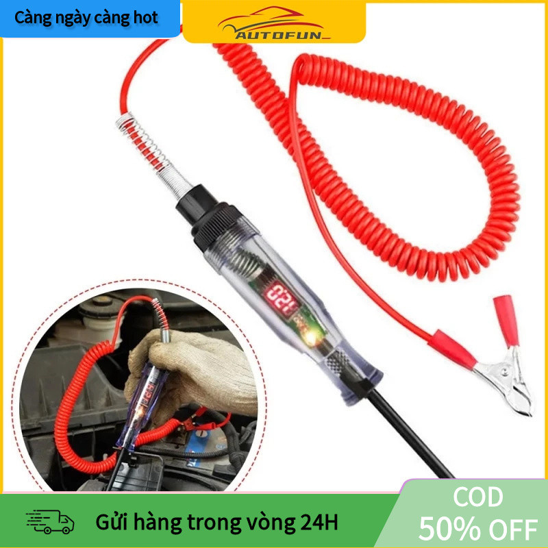 【Rẻ】Bút Thử Điện DC 6V 12V 24V 120V Kiểm Tra Mạch Điện Ô Tô Xe Tải, Đèn Báo Sáng, Đầu Dò Chẩn Đoán Tự Động