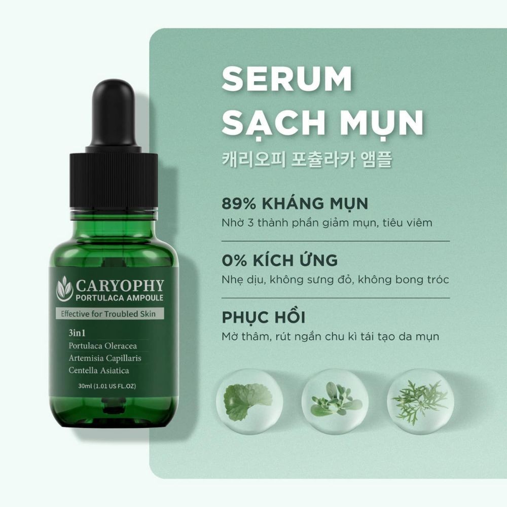 Ảnh 4 của Serum Caryophy Portulaca Ampoule giảm mụn, giảm thâm và phục hồi làn da