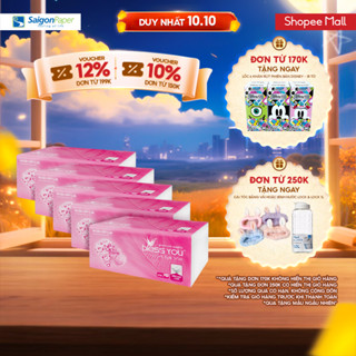 Combo 5 Gói Khăn giấy lụa rút Softpack Bless You Alavie  250 tờ
