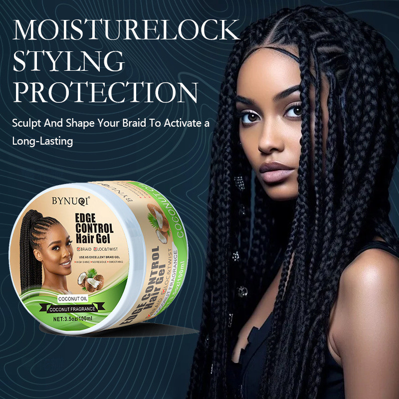 Edge Control Gel Edge Control Hair Wax Sideburn Gloss Không dễ để lại Kem dưỡng tóc tạo kiểu trắng [