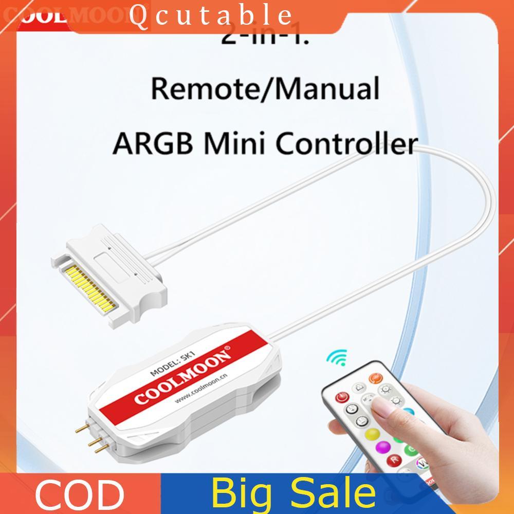 Cáp Điều Khiển ARGB 5V 3 Pin 3Pin Sang SATA RGB Bộ Điều Khiển Từ Xa Màu LED Bộ Điều Khiển Quạt Thông