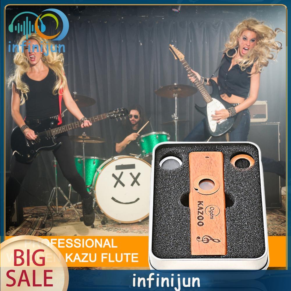 [infinijun.vn] Sáo Kazoo gỗ nhẹ Kazoo dễ chơi cho người lớn Quà tặng trẻ em