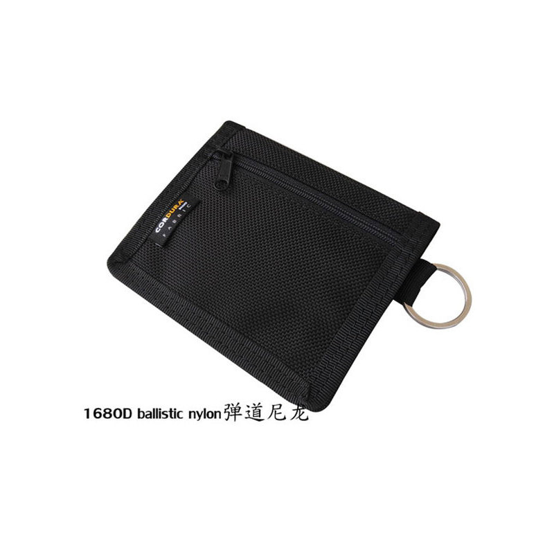 Mỹ Dupont Ballistic Nylon Kodora 1680D Vải Nửa Lạnh Ví Dây Nhiều Khe Cắm Thẻ Túi Bạc Nylon