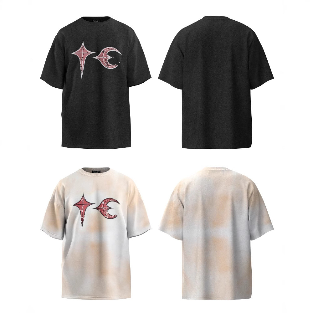 7FDP Thug Club vibe25SS New American-style distressed and worn men's couple's short-sleeve shirt T S