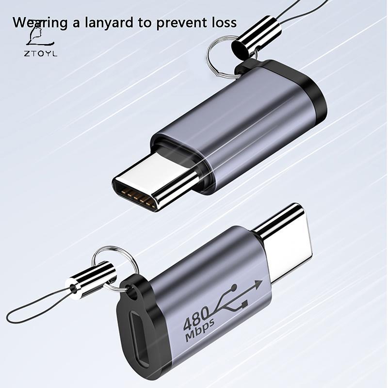 Ztoyl 1Pc USB-C sang Micro USB Mini USB Adapter Type-C Nữ Sang Micro USB Nam Chuyển Đổi Cho Điện Tho