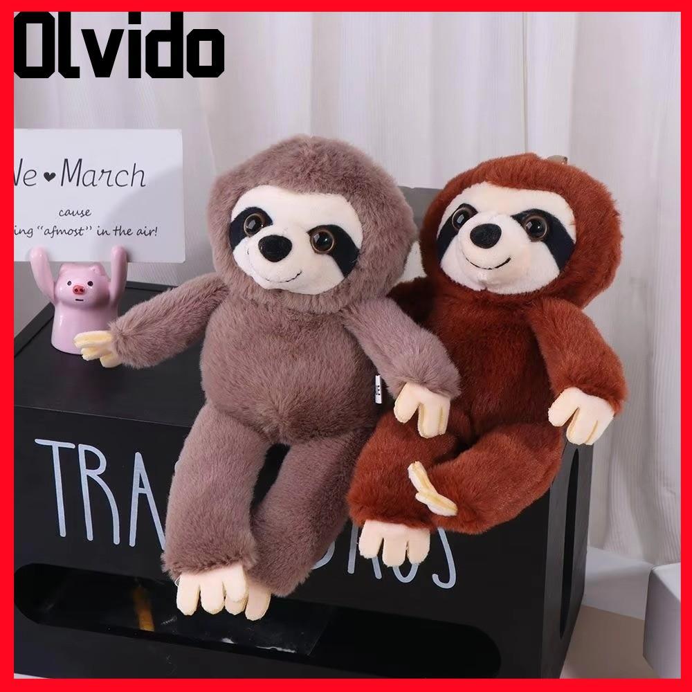 OLVIDO Sloth Mặt dây chuyền nhỏ, Móc khóa mô phỏng Thú nhồi bông Sloth, Túi mặt dây chuyền mềm quyến