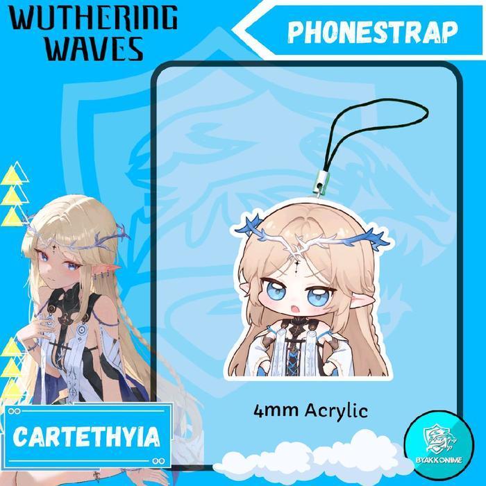 PHONE STRAP HP ANIME - Wuthering Waves PhoneStrap Acrylic | Cartethyia, Phoebe, Shorekeeper, Carlott