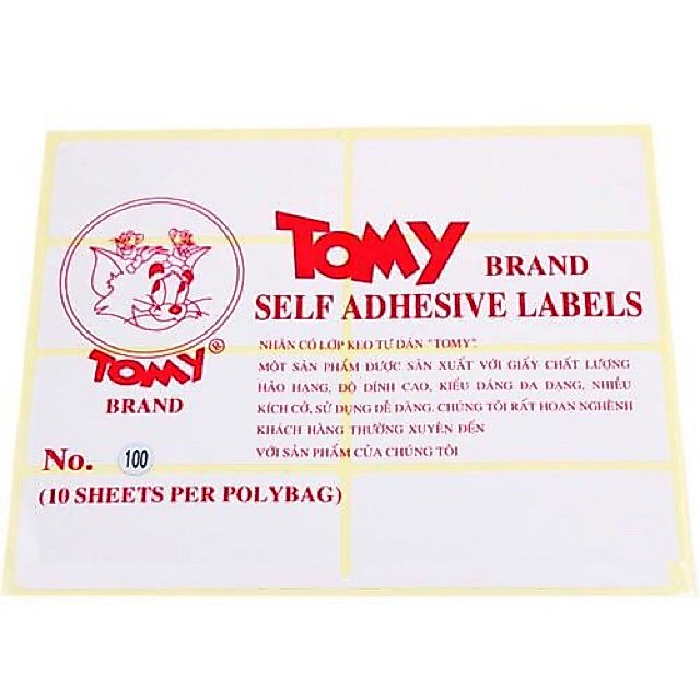 Nhãn dán decal Tomy A5 No.100 (37x96mm)