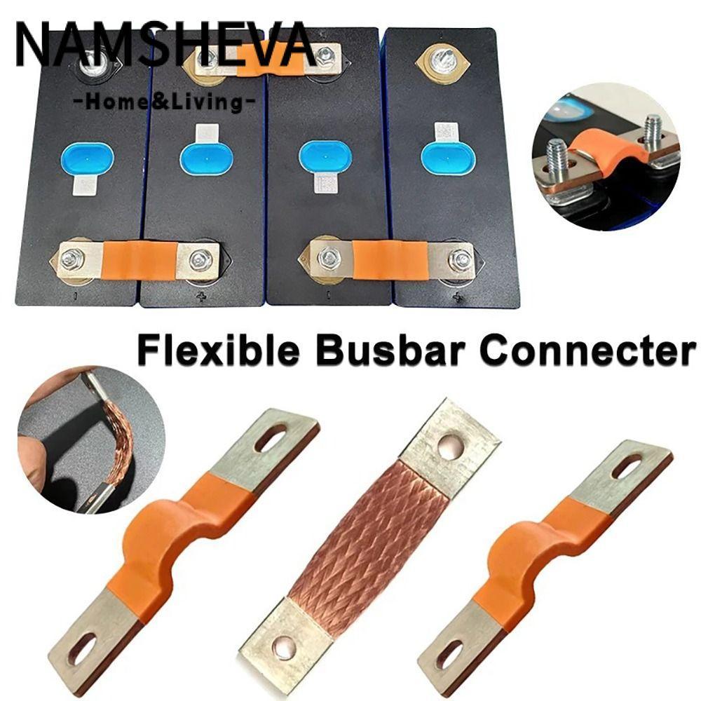Đầu nối pin NAMSHEVA, 230Ah 280Ah M6 Dây nối linh hoạt, Thanh đồng 2mm