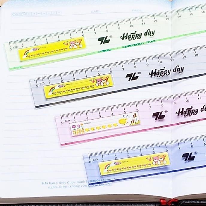 COMBO 2 CÂY Thước mica cứng Thiên Long 20cm 30cm