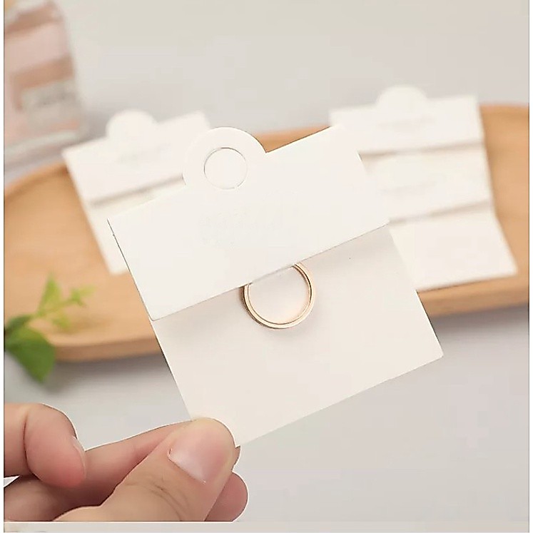 Combo 100 mác treo nhẫn 4x6cm, giấy dày