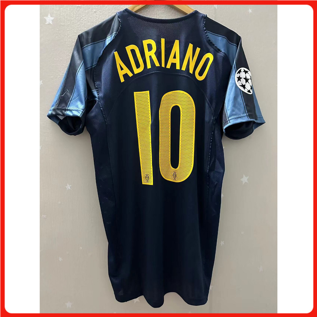 S-XXL [Phong cách mới] 04-05 Inter Milan ADRIANO VERON Áo thun bóng đá cổ điển thứ ba chất lượng hàn
