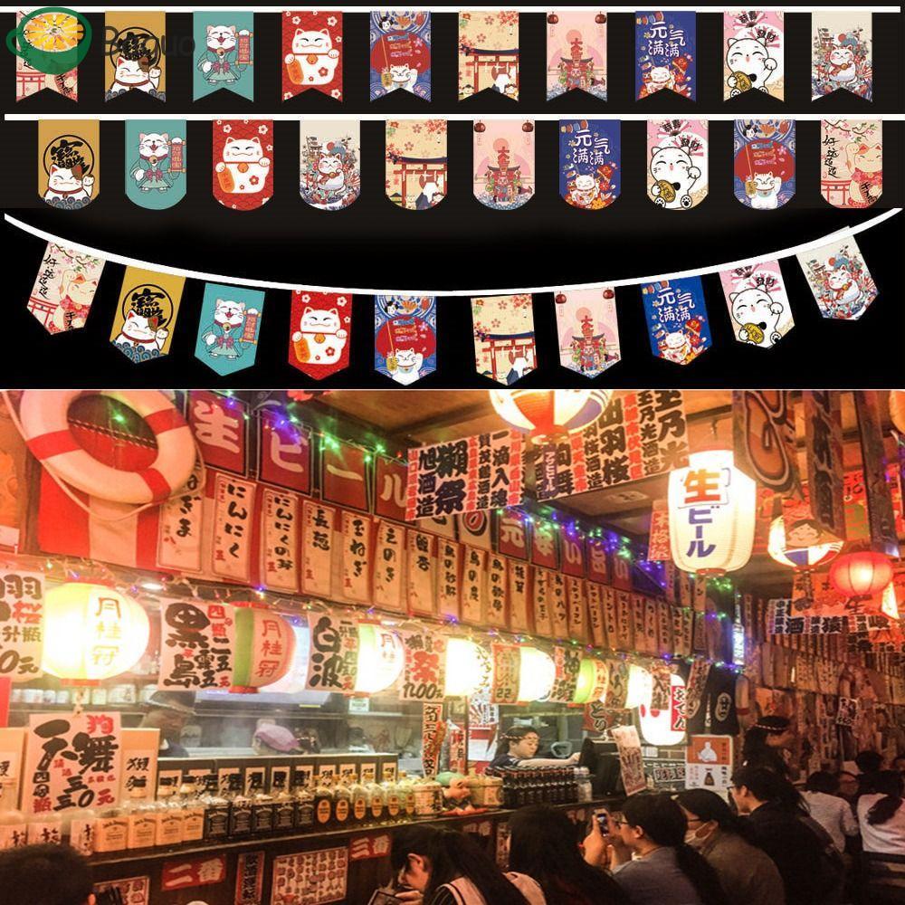 BAGUO Bistro Biểu Ngữ Trang Trí, Lẩu Sushi Sashimi Ramen Ẩm Thực Nhật Bản Treo Cờ, Lễ Hội Văn Hóa Nh