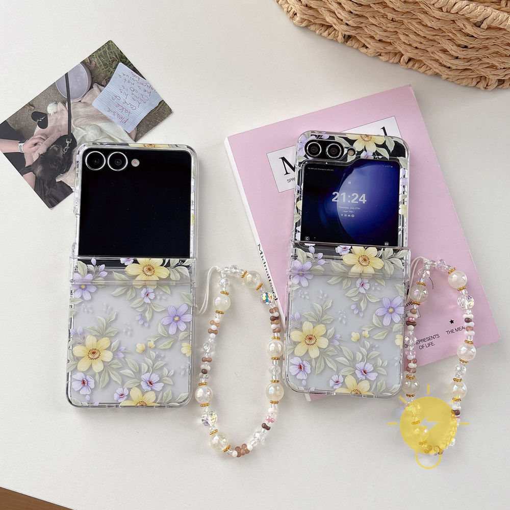Phone Case For SAMSUNG Galaxy ZFlip7 / Z Flip 6 / Z Flip 5 / Z Flip 4 / Z Flip 3 TPU Chain Aesthetic