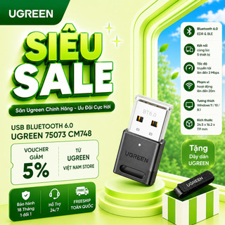 USB Bluetooth 5.0 5.3 5.4 6.0 Ugreen CM748 CM106 CM591 CM390, Dùng cho PC / Laptop | BH 18 Tháng