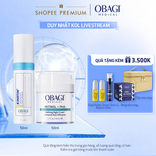[Obagi-KOL] Bộ đôiKem Dưỡng Đêm Obagi Retinol + PHA 50ml và Kem Dưỡng Dịu Da Kinetin+ Hydrating 50ml