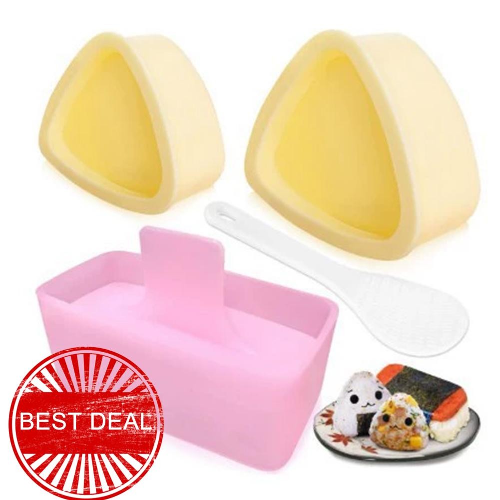 Khuôn Cơm Musubi Maker Molder Sushi Maker Hộp Thịt Hình Chữ Nhật Khuôn Lớp Muỗng A9h4