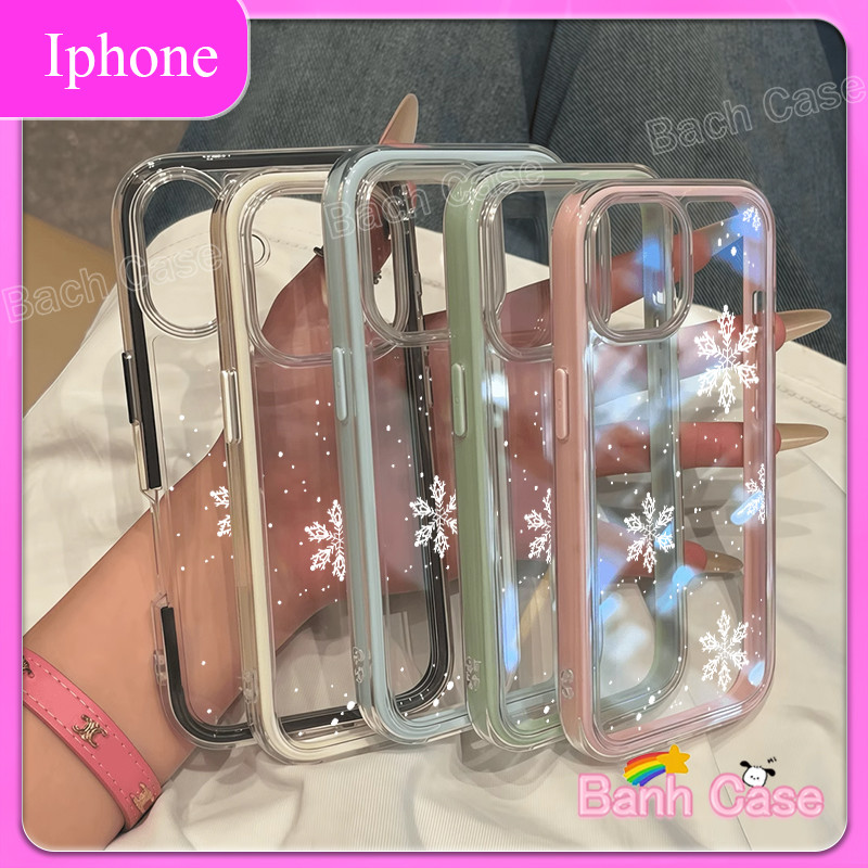 Ốp lưng iPhone bông tuyế cho iPhone 17 16 15 14 13 12 11 Pro ProMax Plus Ốp lưng silicon TPU mềm | BigBuy360 - bigbuy360.vn