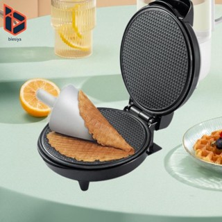 Blesiya Waffle Cone Maker Dụng cụ làm bánh nhà bếp Máy làm bánh quế cho bữa sáng Làm bánh tại nhà