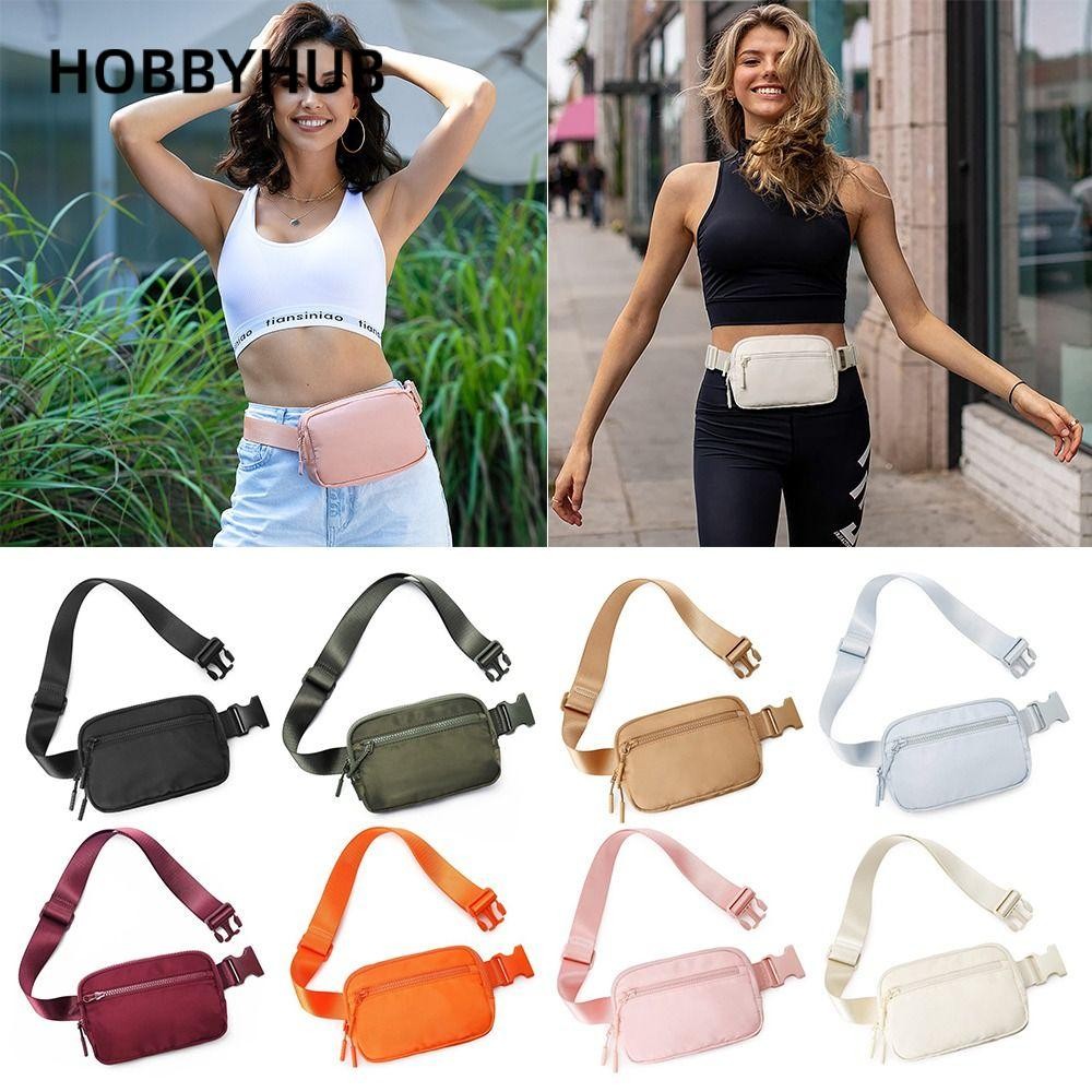 HOBBYHUB Fanny Packs, Dây đeo có thể điều chỉnh Túi đeo thắt lưng nữ nhỏ, Thời trang với 4 túi có dây kéo Túi đeo thắt lưng Mini nhẹ Tập luyện / Chạy bộ / Đi bộ đường dài