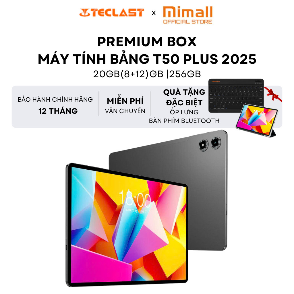 Premium Set - Máy Tính Bảng Teclast T50 PLUS 20GB(8+12)/256G | 16GB(6+10)/256G | FHD 11” | 8000mAh |