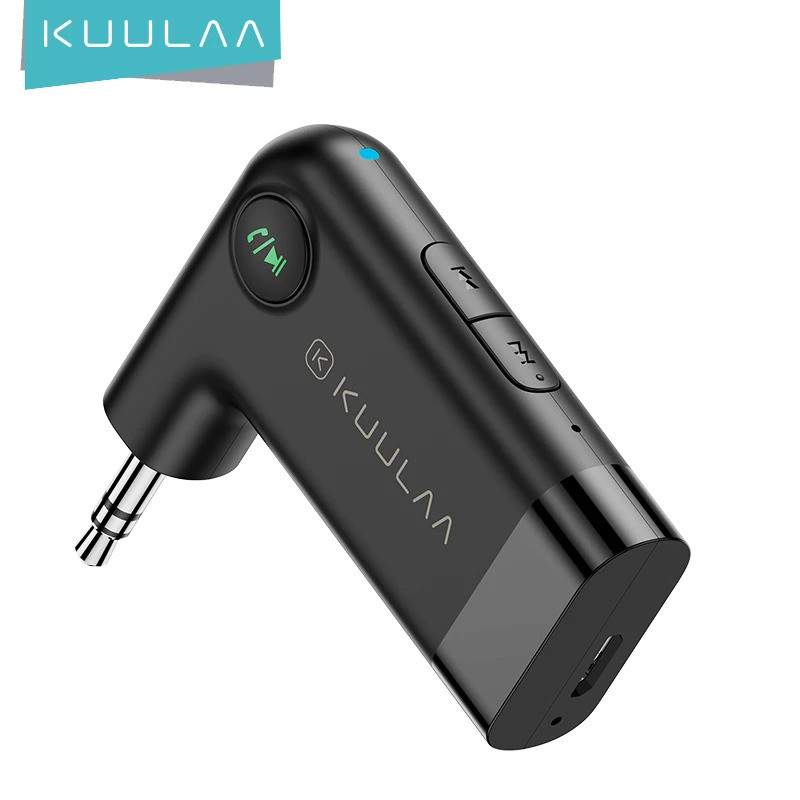 KUULAA Xe Hơi Bluetooth 5.0 3.5 Mm AUX Jack Âm Thanh Bộ Chuyển Đổi Không Dây Cho Ô Tô PC Tai Nghe Lo